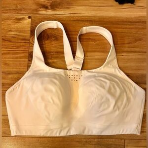 Athleta Sculpted High Hi Impact Bra 36 D Pale Pastel Petal Pink Cross Back